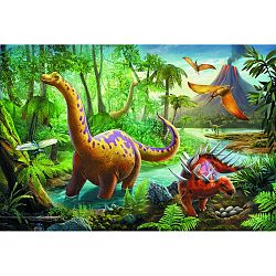 Puzzle TREFL Dinosauři na cestách 60 dílků