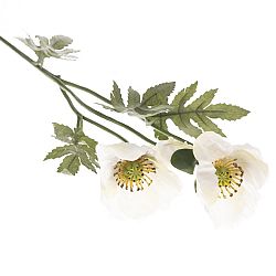 Umělá květina Vlčí mák 65 cm, bílá