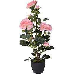 Umělá stromková růže v květináči růžová, 70 cm