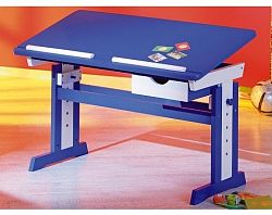 Psací stůl Paco, modrý/bílý